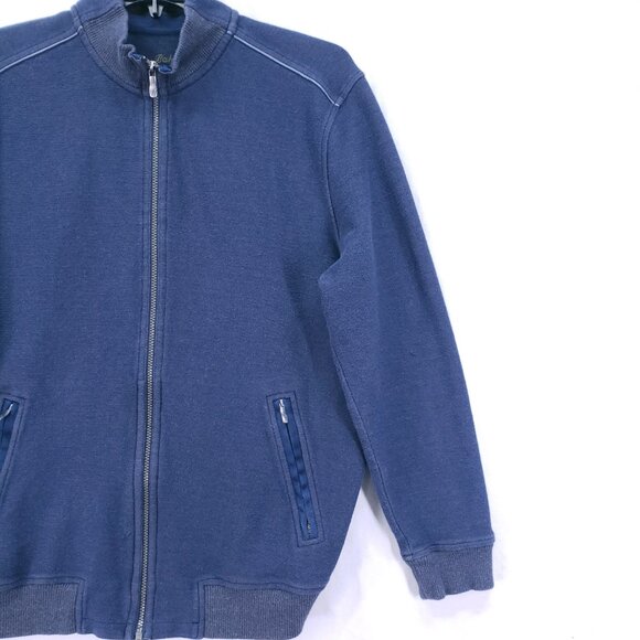 Tommy Bahama Mens XL Blue Full Zip Sweater Jacket Soft Cotton Comfort - Picture 7 of 16